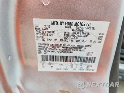 Zdjęcie 14 z 14 samochodu: 2012 FORD ESCAPE XLT VIN:1FMCU9D73CKB92919 - miniatura