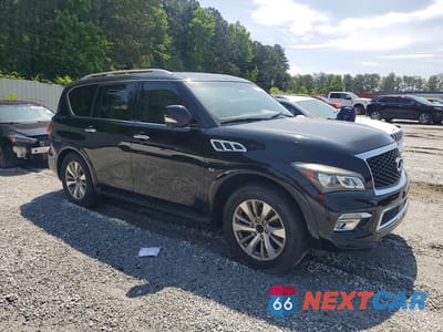 Czwarte zdjęcie samochodu z boku: 2016 INFINITI QX80 BASE VIN:JN8AZ2NF7G9613570 - miniatura