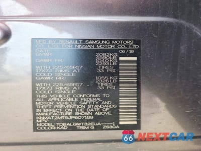 Zdjęcie 13 z 13 samochodu: 2018 NISSAN ROGUE SV VIN:KNMAT2MT5JP607189 - miniatura
