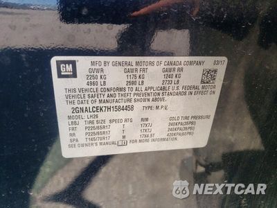 Zdjęcie 13 z 13 samochodu: 2017 CHEVROLET EQUINOX LT VIN:2GNALCEK7H1584458 - miniatura