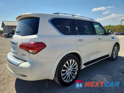 Trzecie zdjęcie samochodu z tyłu: 2016 INFINITI QX80 BASE VIN:JN8AZ2NCXG9401428 - miniatura