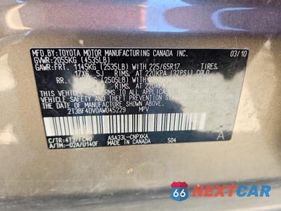 Zdjęcie 13 z 13 samochodu: 2010 TOYOTA RAV4 BASE VIN:2T3BF4DV0AW045229 - miniatura