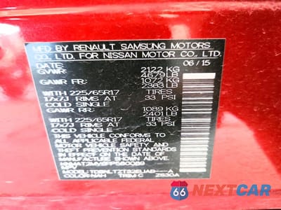 Zdjęcie 13 z 13 samochodu: 2015 NISSAN ROGUE SV VIN:KNMAT2MV6FP580089 - miniatura