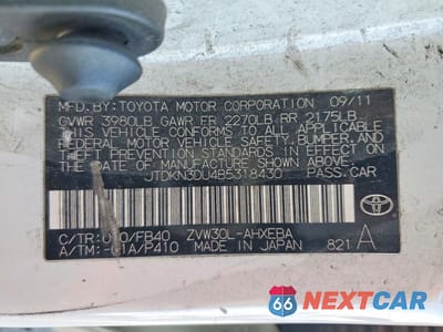 Zdjęcie 12 z 12 samochodu: 2011 TOYOTA PRIUS TWO VIN:JTDKN3DU4B5318430 - miniatura