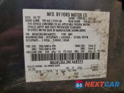 Zdjęcie 13 z 13 samochodu: 2022 FORD ECOSPORT SE VIN:MAJ6S3GL3NC468323 - miniatura