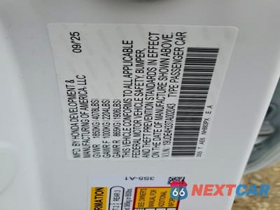 Zdjęcie 12 z 12 samochodu: 2026 ACURA INTEGRA A-SPEC VIN:19UDE4H33TA002043 - miniatura