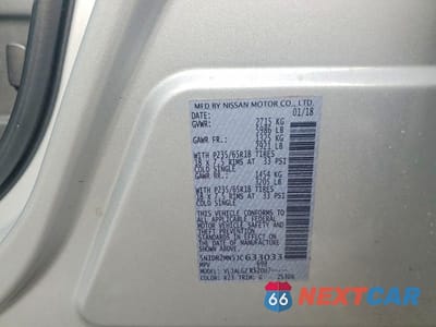 Zdjęcie 13 z 13 samochodu: 2018 NISSAN PATHFINDER SL VIN:5N1DR2MN5JC633033 - miniatura