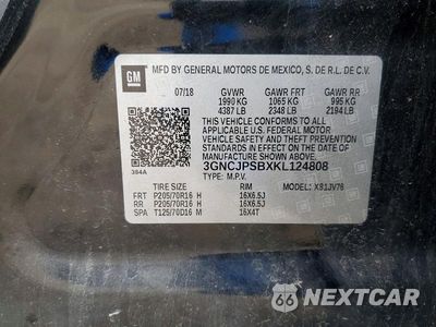 Zdjęcie 13 z 13 samochodu: 2019 CHEVROLET TRAX 1LT VIN:3GNCJPSBXKL124808 - miniatura