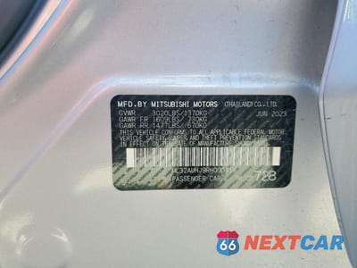 Zdjęcie 12 z 12 samochodu: 2024 MITSUBISHI MIRAGE ES VIN:ML32AUHJ9RH000414 - miniatura