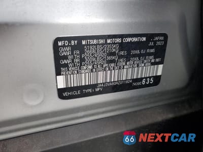 Zdjęcie 13 z 13 samochodu: 2024 MITSUBISHI OUTLANDER SE VIN:JA4J3VA80RZ011824 - miniatura