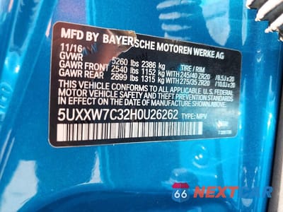Zdjęcie 13 z 13 samochodu: 2017 BMW X4 XDRIVEM40I VIN:5UXXW7C32H0U26262 - miniatura