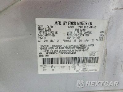 Zdjęcie 14 z 14 samochodu: 2016 FORD EDGE TITANIUM VIN:2FMPK3K8XGBC09490 - miniatura