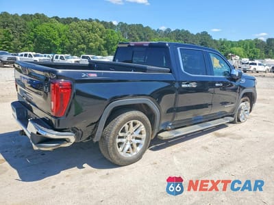 Trzecie zdjęcie samochodu z tyłu: 2021 GMC SIERRA K1500 SLT VIN:3GTU9DET8MG397265 - miniatura