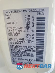 Zdjęcie 12 z 12 samochodu: 2026 NISSAN ROGUE SL VIN:5N1BT3CB6TC703339 - miniatura