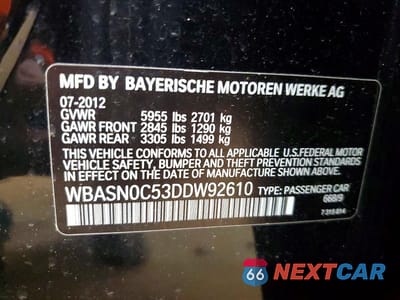 Zdjęcie 12 z 12 samochodu: 2013 BMW 550 IGT VIN:WBASN0C53DDW92610 - miniatura