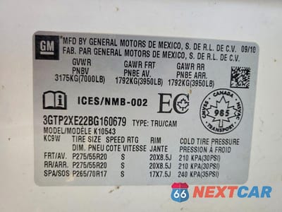 Zdjęcie 12 z 12 samochodu: 2011 GMC SIERRA K1500 DENALI VIN:3GTP2XE22BG160679 - miniatura