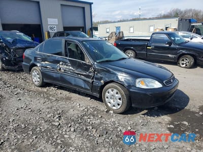 Czwarte zdjęcie samochodu z boku: 1999 HONDA CIVIC LX VIN:2HGEJ6679XH574288 - miniatura