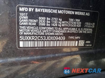 Zdjęcie 13 z 13 samochodu: 2018 BMW X5 SDRIVE35I VIN:5UXKR2C53J0X09409 - miniatura