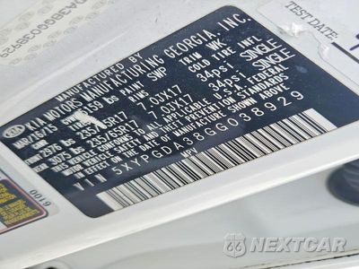Zdjęcie 25 z 26 samochodu: 2016 KIA SORENTO LX VIN:5XYPGDA38GG038929 - miniatura