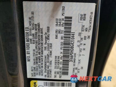 Zdjęcie 12 z 12 samochodu: 2016 FORD FUSION SE VIN:3FA6P0HD8GR210441 - miniatura