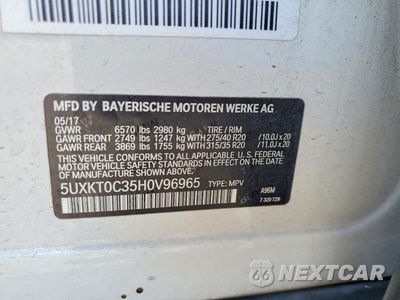 Zdjęcie 13 z 13 samochodu: 2017 BMW X5 XDR40E VIN:5UXKT0C35H0V96965 - miniatura