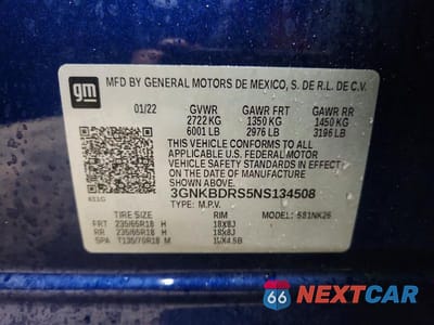 Zdjęcie 14 z 14 samochodu: 2022 CHEVROLET BLAZER 3LT VIN:3GNKBDRS5NS134508 - miniatura