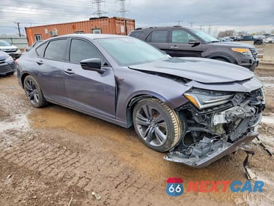 Czwarte zdjęcie samochodu z boku: 2021 ACURA TLX TECH A VIN:19UUB5F50MA015689 - miniatura