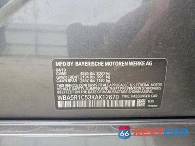 Zdjęcie 12 z 12 samochodu: 2019 BMW 330I VIN:WBA5R1C53KAK12670 - miniatura