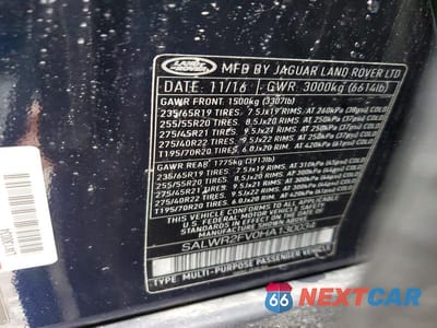 Zdjęcie 14 z 14 samochodu: 2017 LAND ROVER RANGE ROVER SPORT HSE VIN:SALWR2FV0HA130034 - miniatura