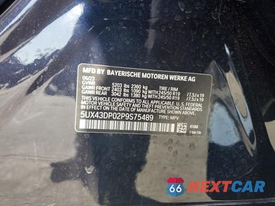 Zdjęcie 13 z 13 samochodu: 2023 BMW X3 SDRIVE30I VIN:5UX43DP02P9S75489 - miniatura