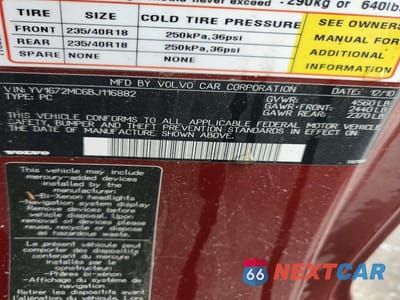 Zdjęcie 12 z 12 samochodu: 2011 VOLVO C70 T5 VIN:YV1672MC6BJ116882 - miniatura