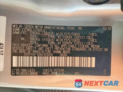 Zdjęcie 12 z 12 samochodu: 2011 TOYOTA TUNDRA CREWMAX LIMITED VIN:5TFFY5F10BX103056 - miniatura