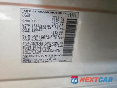 Zdjęcie 14 z 14 samochodu: 2018 NISSAN PATHFINDER SV VIN:5N1DR2MM0JC625946 - miniatura