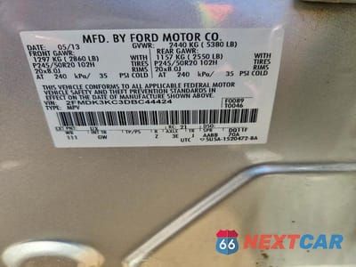 Zdjęcie 14 z 14 samochodu: 2013 FORD EDGE LIMITED VIN:2FMDK3KC3DBC44424 - miniatura
