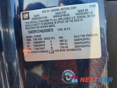 Zdjęcie 12 z 12 samochodu: 2008 GMC ACADIA VIN:1GKER13748J230676 - miniatura