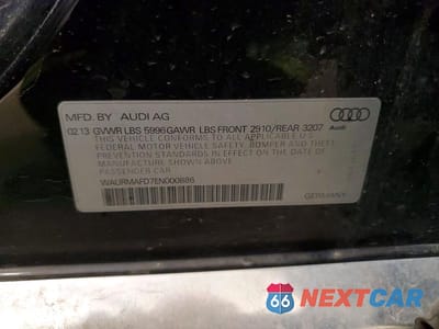 Zdjęcie 12 z 12 samochodu: 2014 AUDI A8 L TDI QUATTRO VIN:WAURMAFD7EN000886 - miniatura