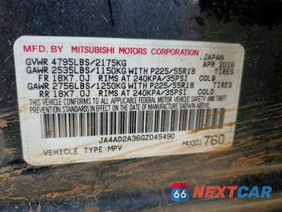 Zdjęcie 13 z 13 samochodu: 2016 MITSUBISHI OUTLANDER ES VIN:JA4AD2A36GZ045490 - miniatura
