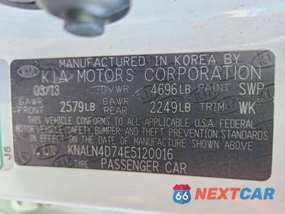 Zdjęcie 12 z 12 samochodu: 2014 KIA CADENZA PREMIUM VIN:KNALN4D74E5120016 - miniatura
