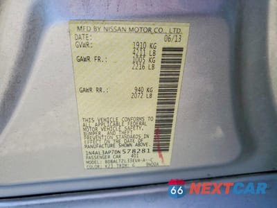 Zdjęcie 12 z 12 samochodu: 2013 NISSAN ALTIMA 2.5 VIN:1N4AL3AP7DN578281 - miniatura
