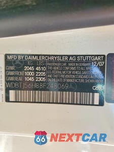 Zdjęcie 12 z 12 samochodu: 2008 MERCEDES-BENZ CLK 350 VIN:WDBTJ56H88F248069 - miniatura