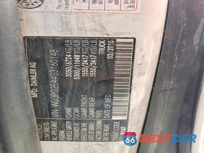 Zdjęcie 12 z 12 samochodu: 2016 MERCEDES BENZ METRIS VIN:WD3PG2EA4G3160148 - miniatura