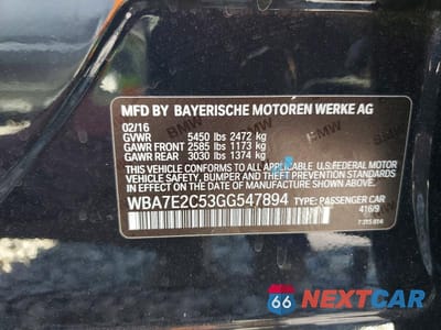 Zdjęcie 12 z 12 samochodu: 2016 BMW 740 VIN:WBA7E2C53GG547894 - miniatura