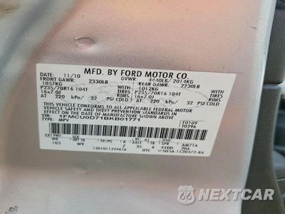 Zdjęcie 13 z 13 samochodu: 2011 FORD ESCAPE XLT VIN:1FMCU0D71BKB01771 - miniatura