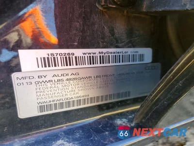 Zdjęcie 12 z 12 samochodu: 2013 AUDI A4 PREMIUM PLUS VIN:WAUHFAFL0DA185494 - miniatura