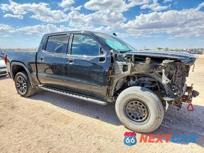 Czwarte zdjęcie samochodu z boku: 2021 GMC SIERRA K1500 AT4 VIN:3GTP9EED3MG356053 - miniatura