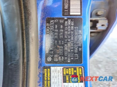 Zdjęcie 12 z 12 samochodu: 2008 KIA RIO SX VIN:KNADE123X86390515 - miniatura