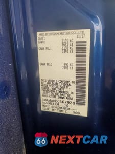 Zdjęcie 12 z 12 samochodu: 2018 NISSAN MAXIMA 3.5 SV VIN:1N4AA6AP8JC367928 - miniatura