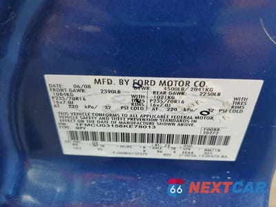 Zdjęcie 13 z 13 samochodu: 2008 FORD ESCAPE XLT VIN:1FMCU03158KE78013 - miniatura