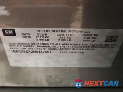 Zdjęcie 12 z 12 samochodu: 2017 CADILLAC CTS LUXURY VIN:1G6AX5SX2H0157597 - miniatura