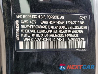 Zdjęcie 13 z 13 samochodu: 2017 PORSCHE 911 CARRERA VIN:WP0CA2A90HS142481 - miniatura